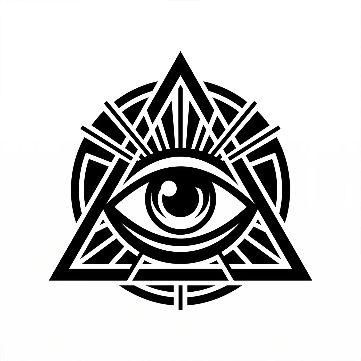 Blackwork All Seeing Eye