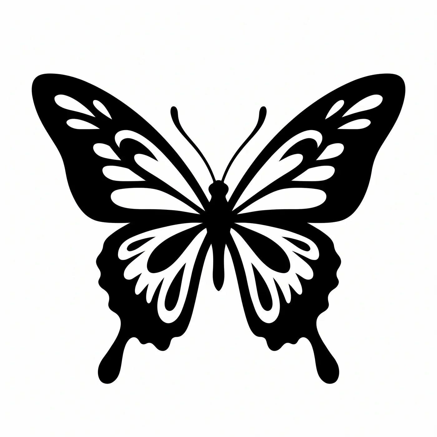 Blackwork Butterfly Symmetrical