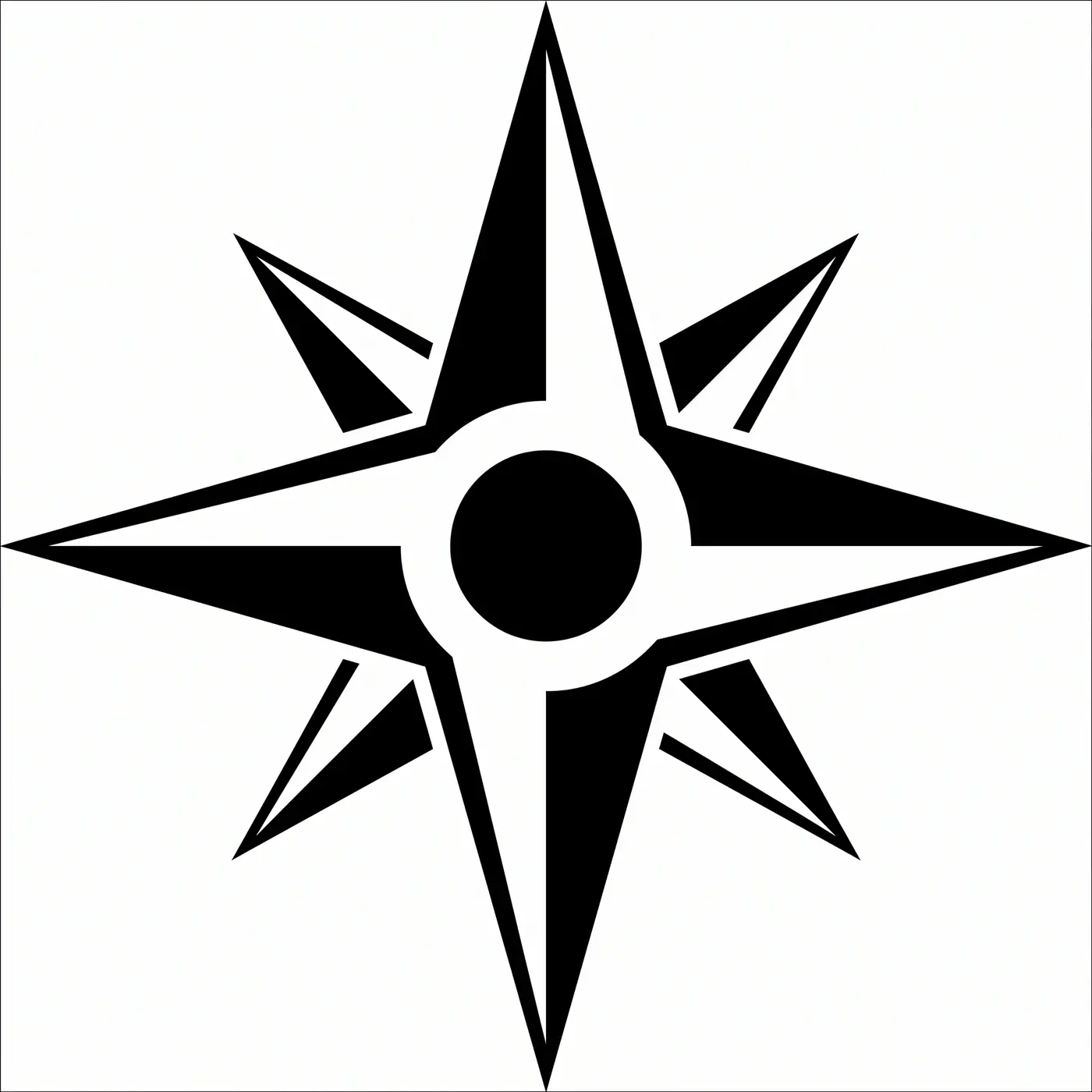 Blackwork Compass Rose
