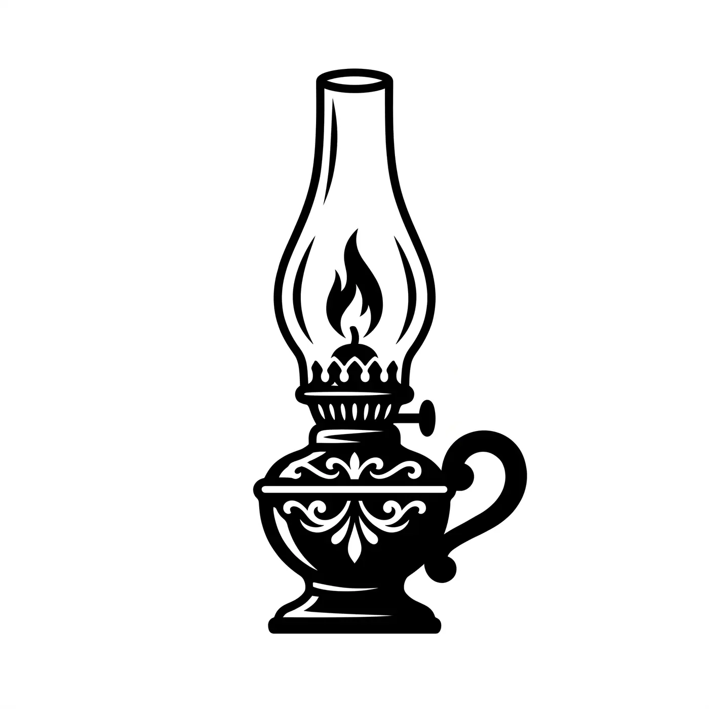 Blackwork Oil Lamp