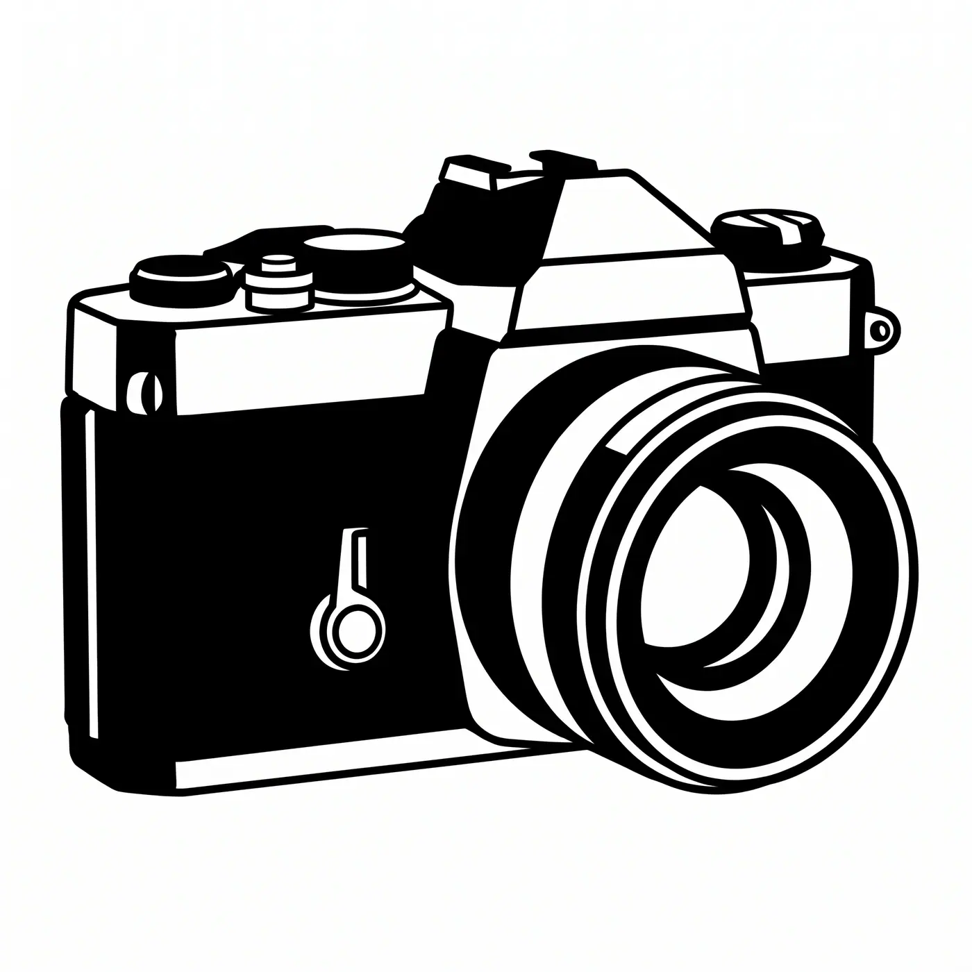 Blackwork Vintage Camera