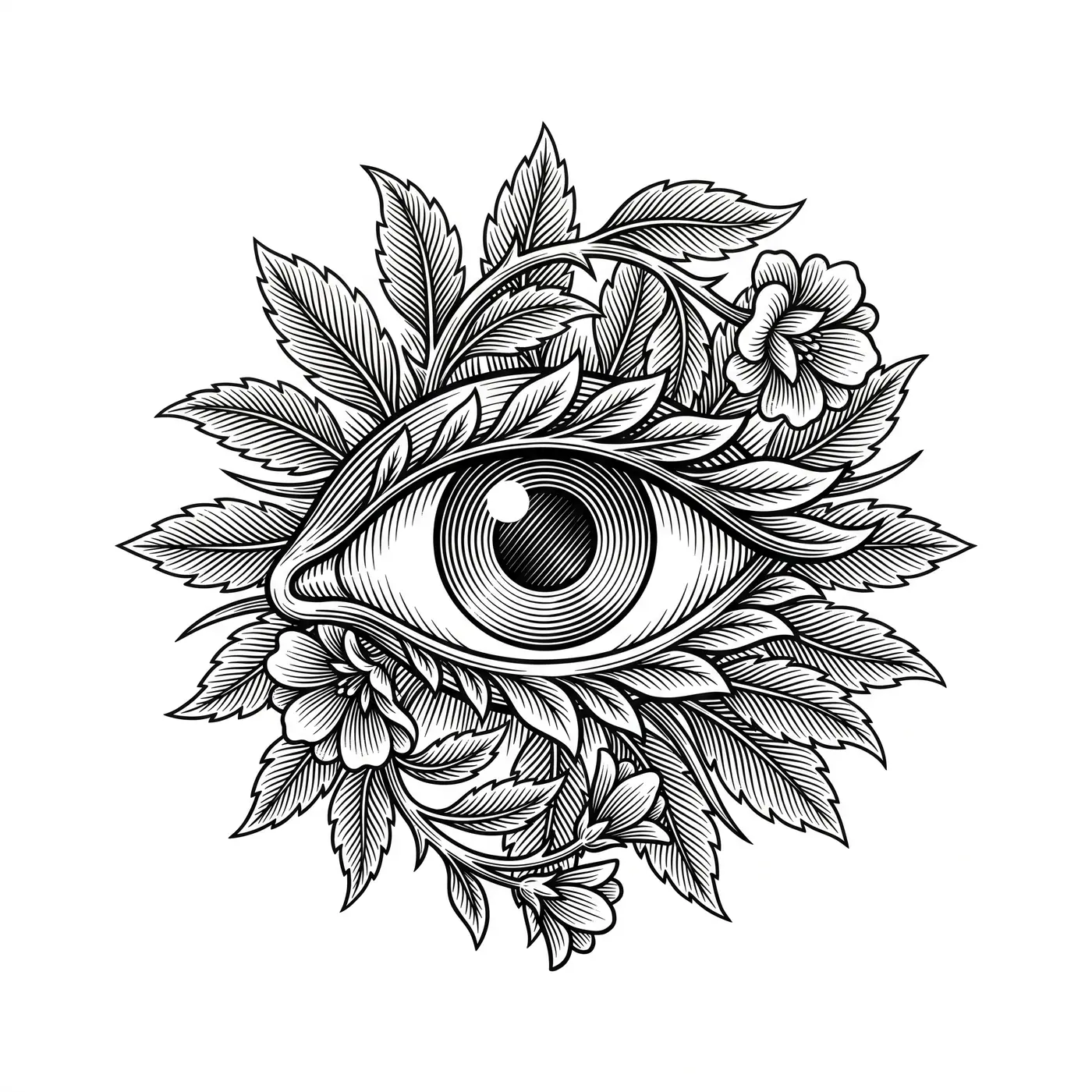 Botanical All Seeing Eye