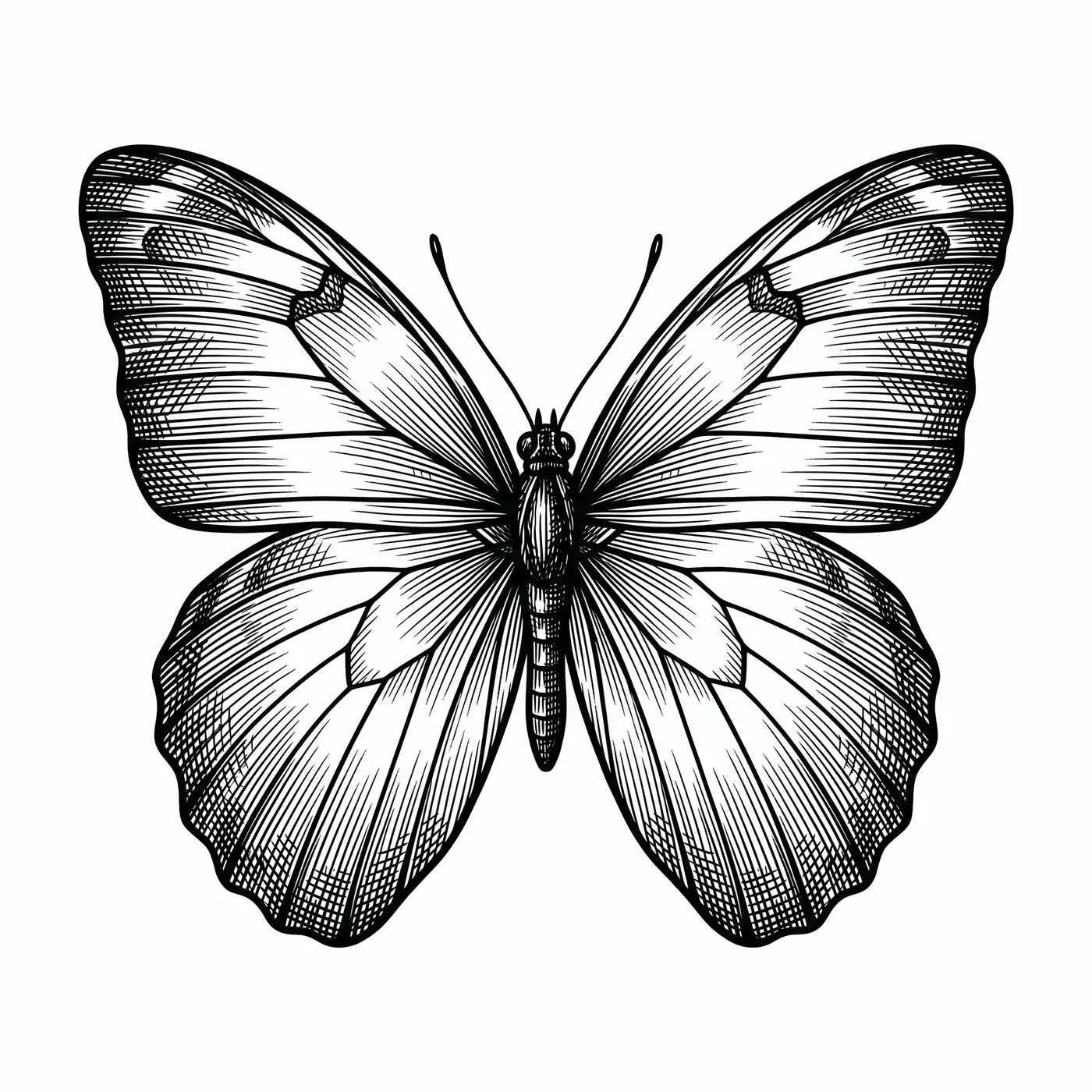 Botanical Butterfly Symmetrical