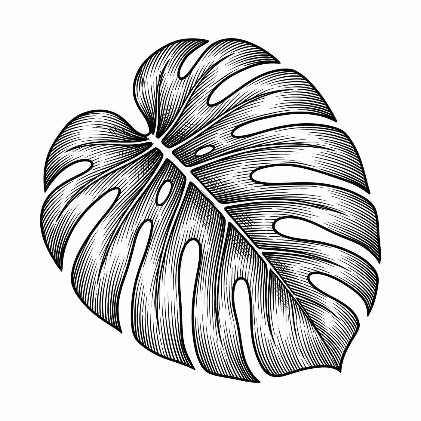 Botanical Monstera Leaf