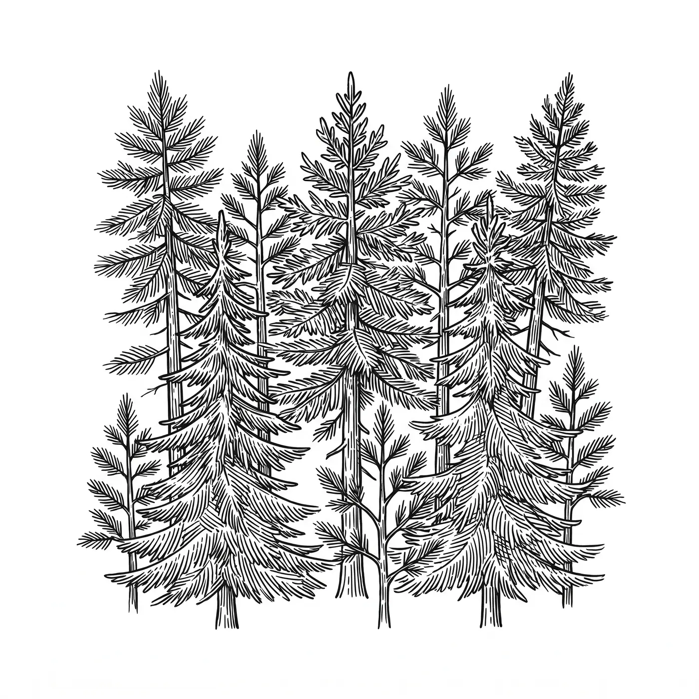 Botanical Pine Forest