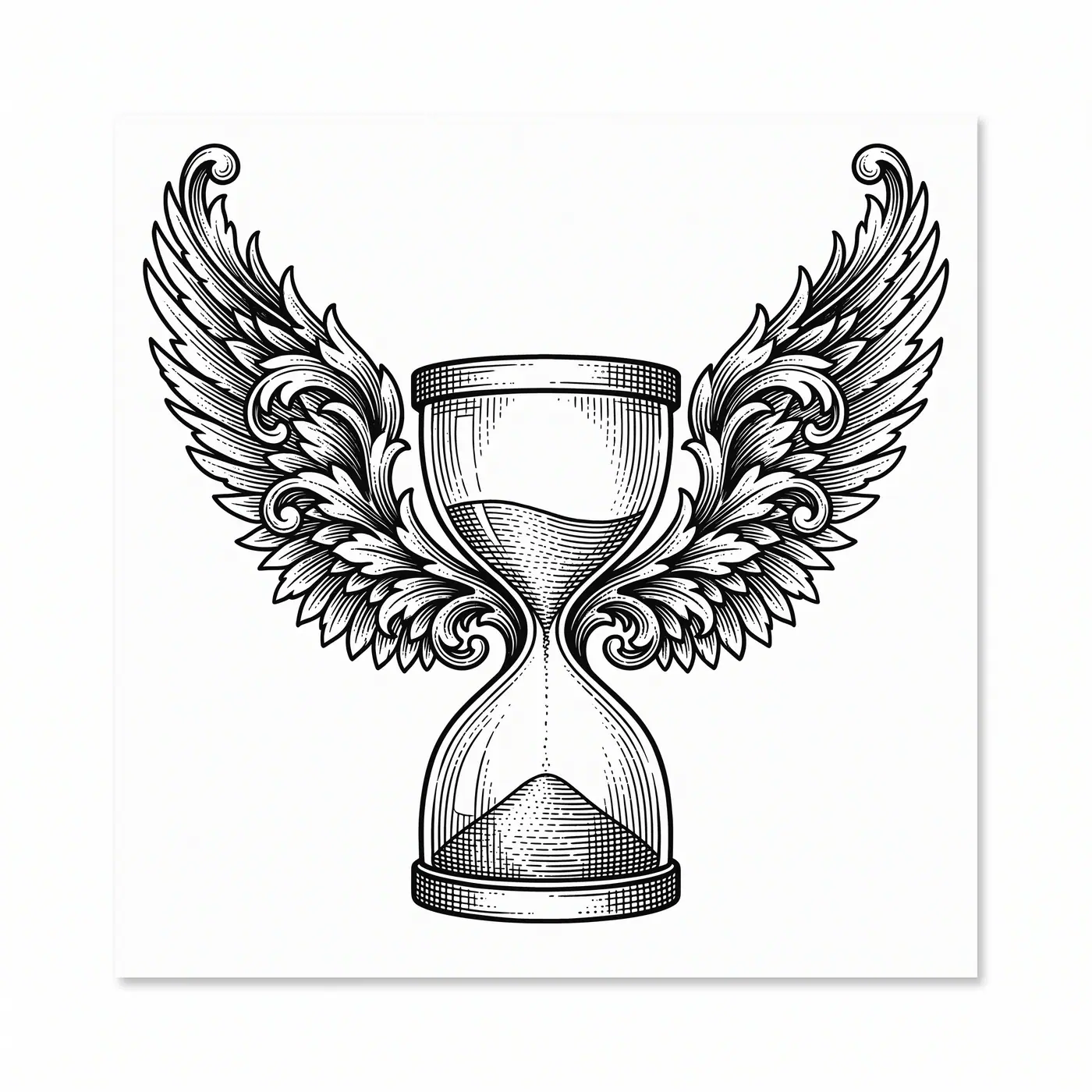 Botanical Winged Hourglass