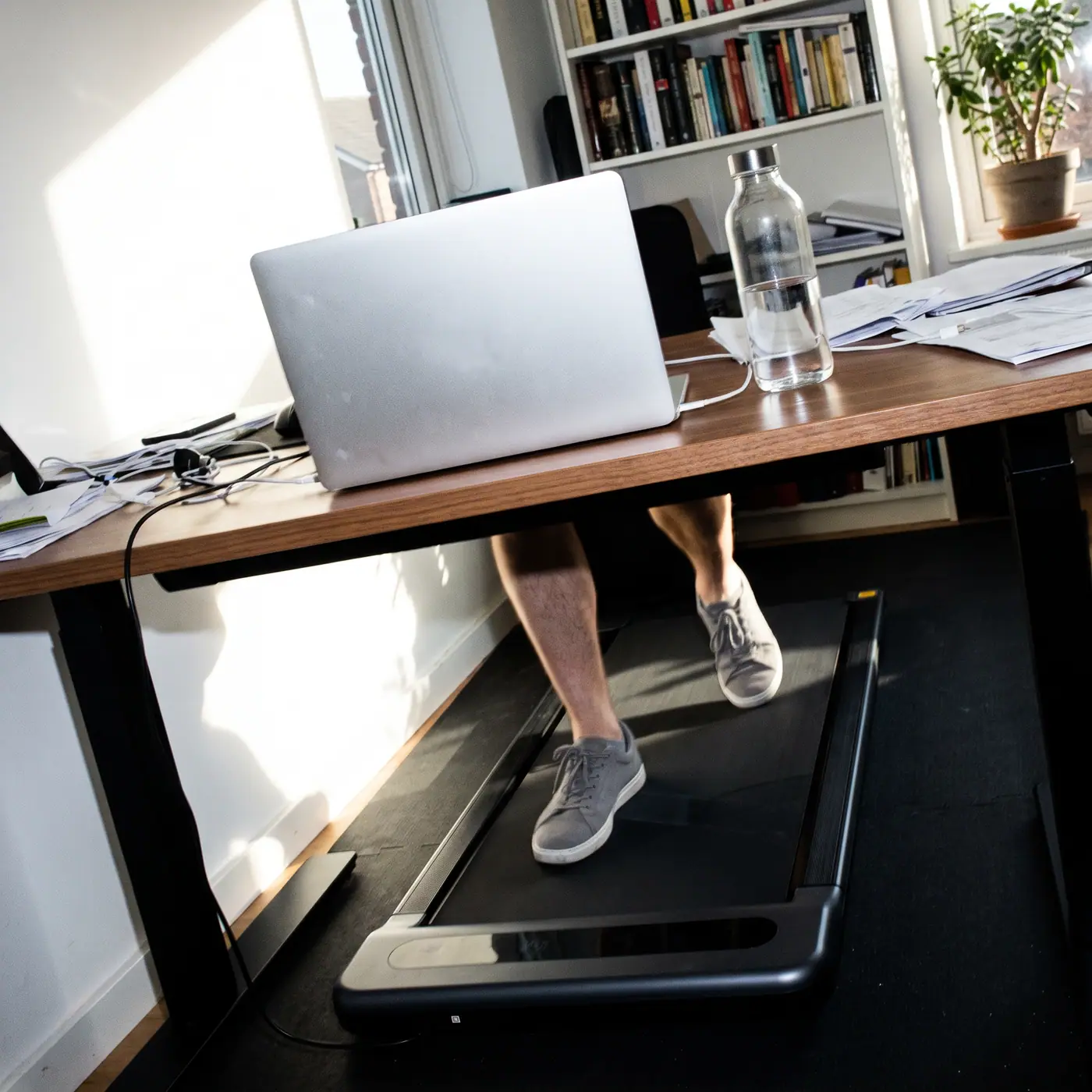 Walking pad standing desk home office feet treadmill exercise