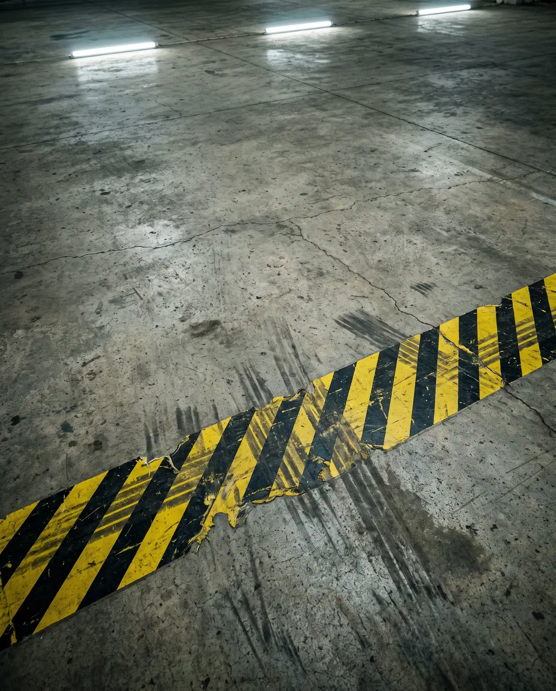 Yellow black hazard tape warehouse floor marking safety compliance