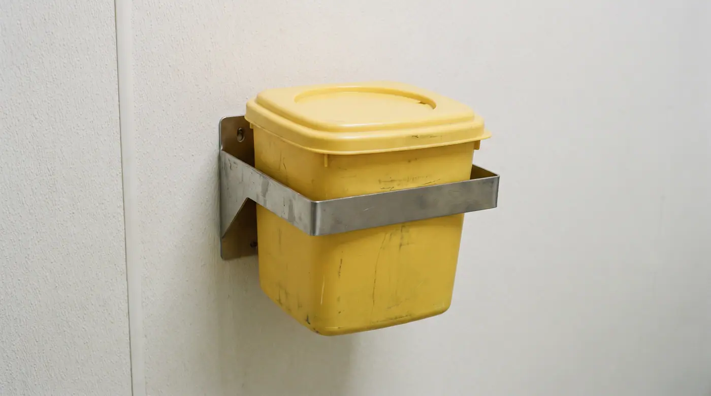 Clinical sharps disposal bin wall mounted medical safety