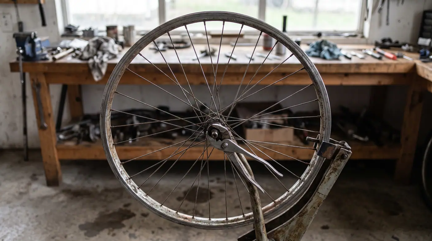 Bicycle wheel maintenance pliers tool repair close up