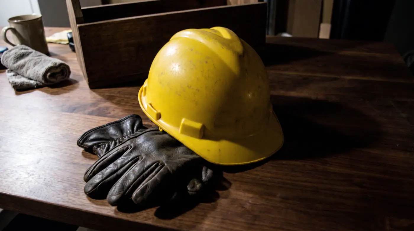 D20260917S Safety Helmet Gloves Dark Wo