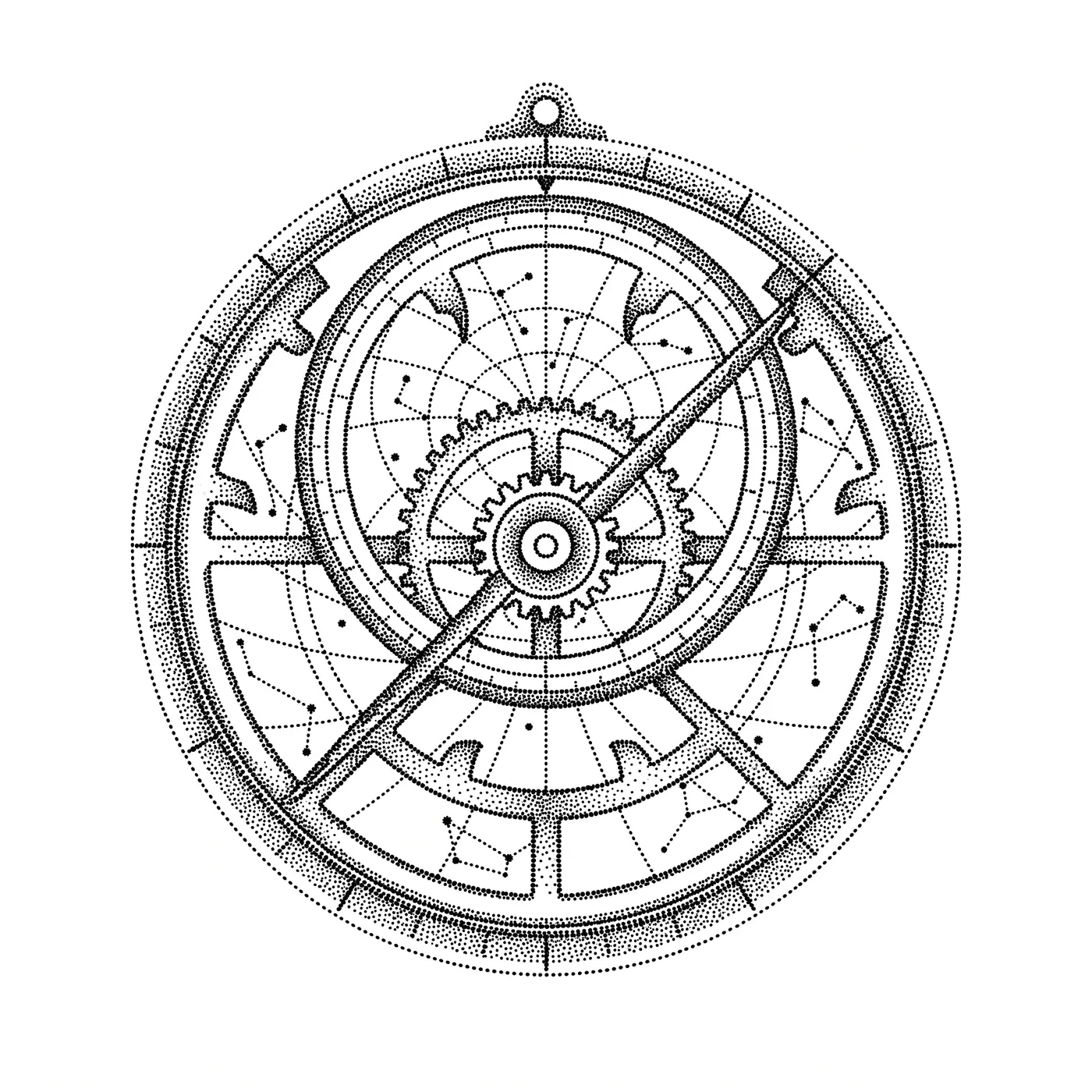 Dotwork Astrolabe