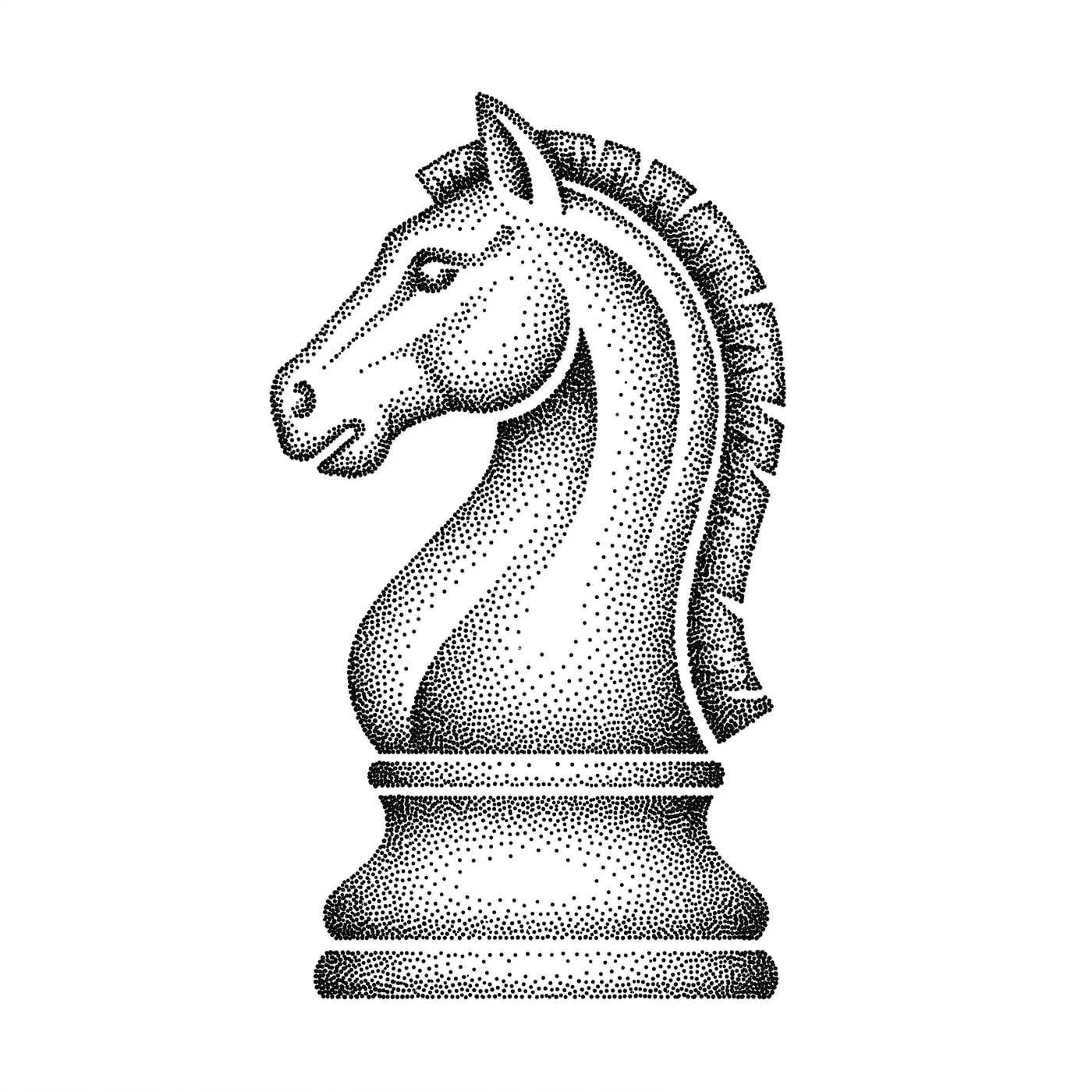 Dotwork Chess Knight