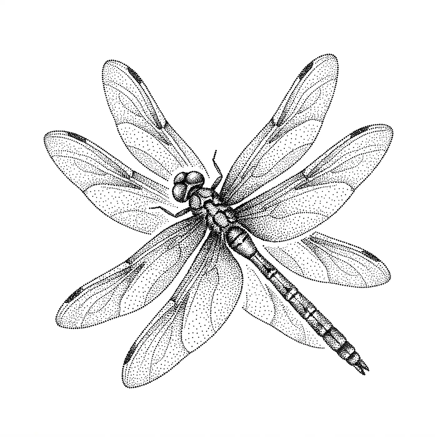 Dotwork Dragonfly