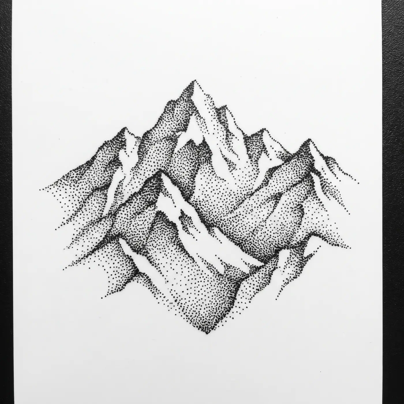 Dotwork Mountain Range