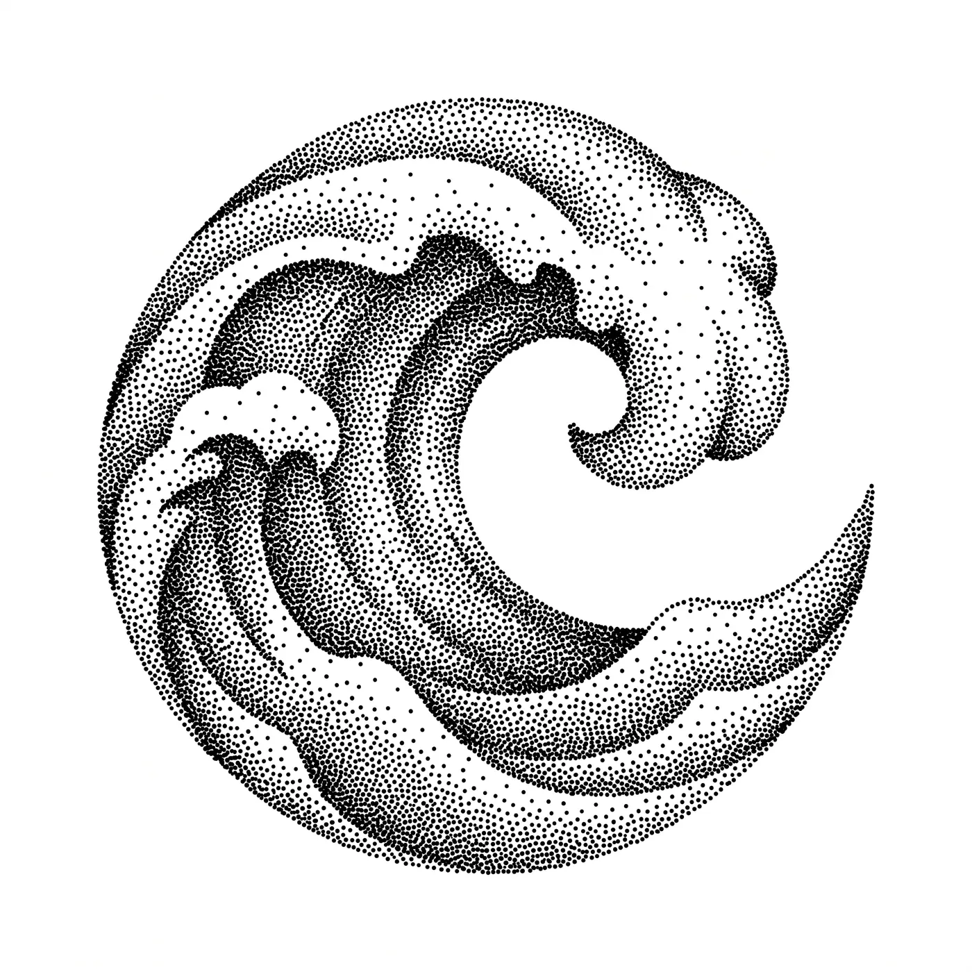 Dotwork Ocean Wave