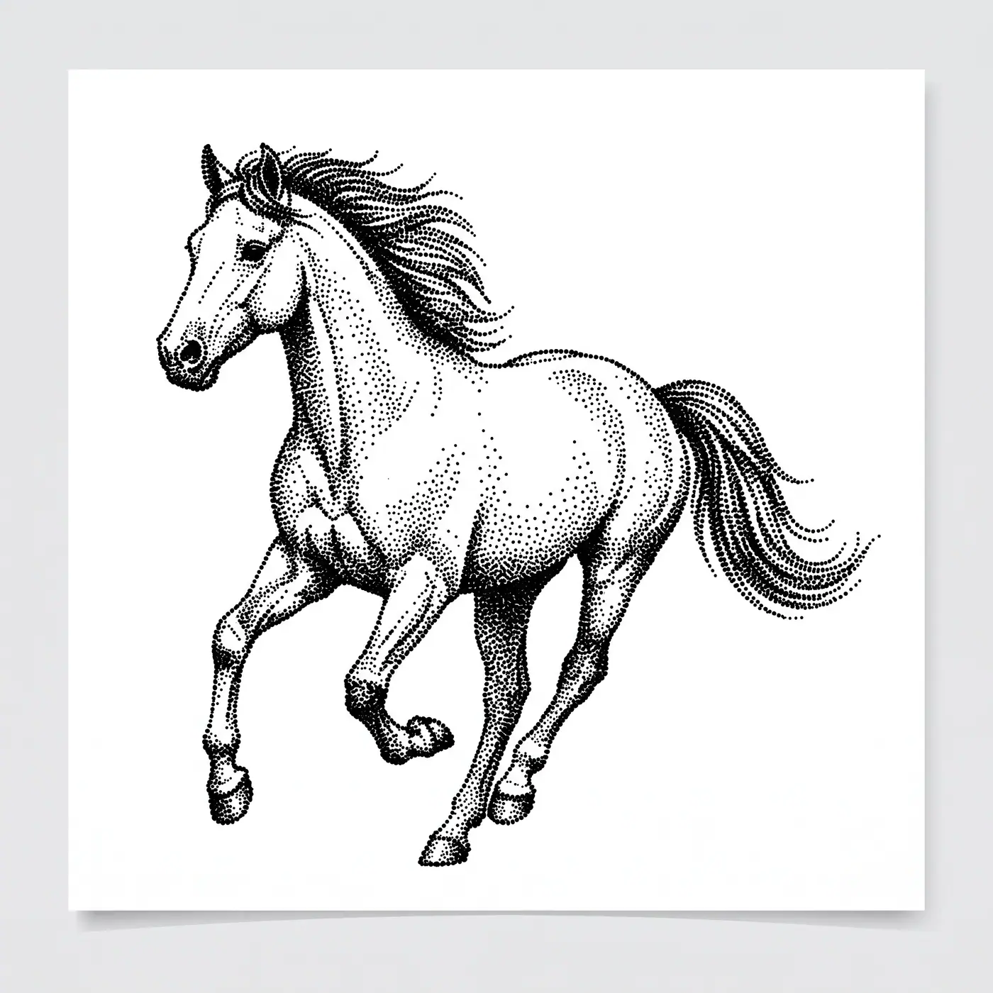 Dotwork Running Horse