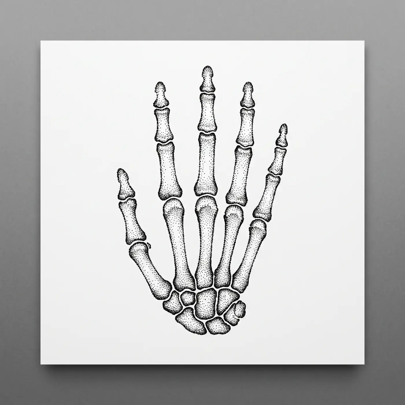 Dotwork Skeleton Hand