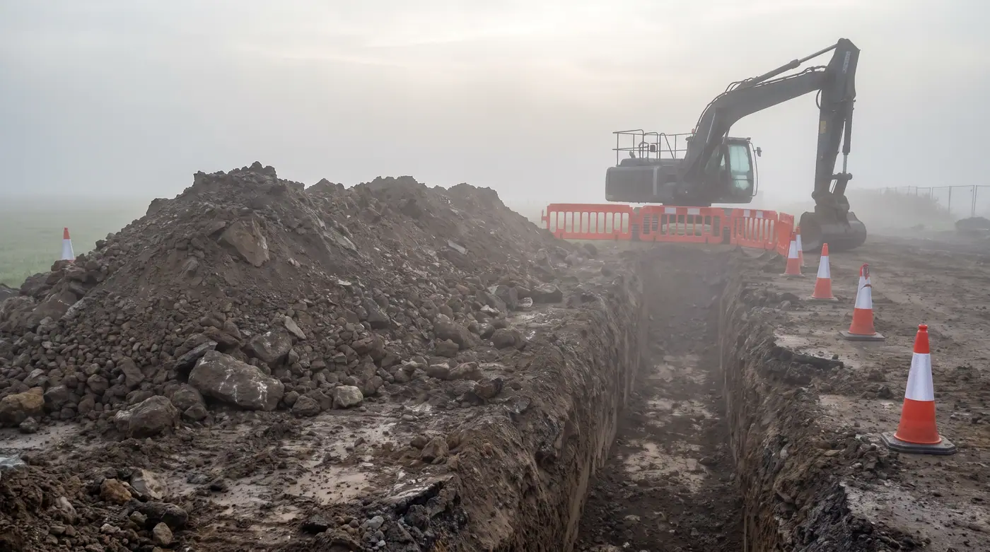 Excavation Site Spoil Heap