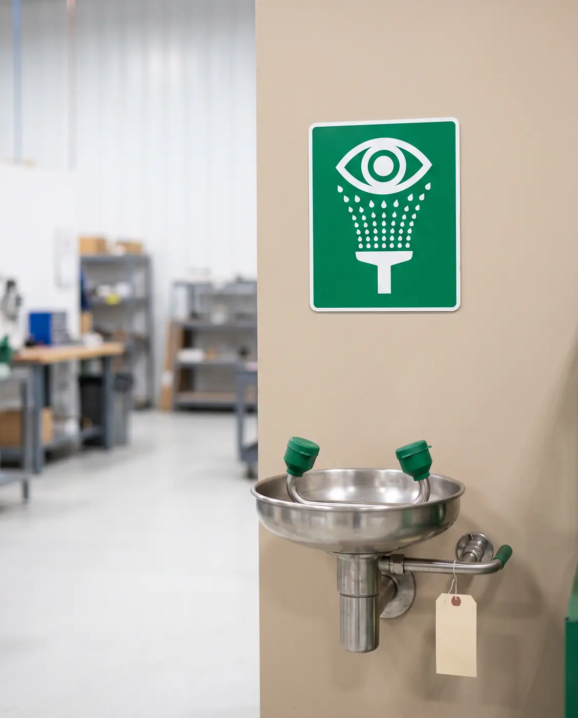 Eyewash station safety sign emergency drench equipment workplace lab