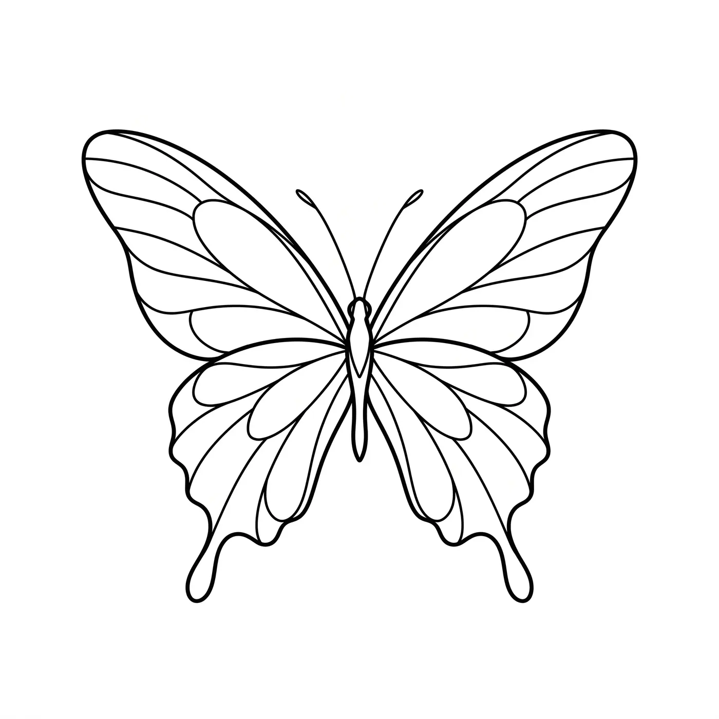 Fineline Butterfly Symmetrical