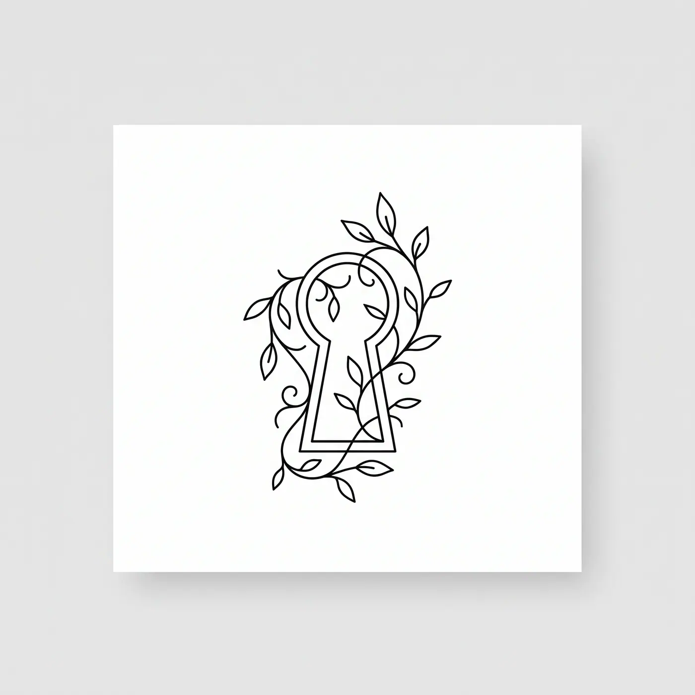 Fineline Keyhole With Vines