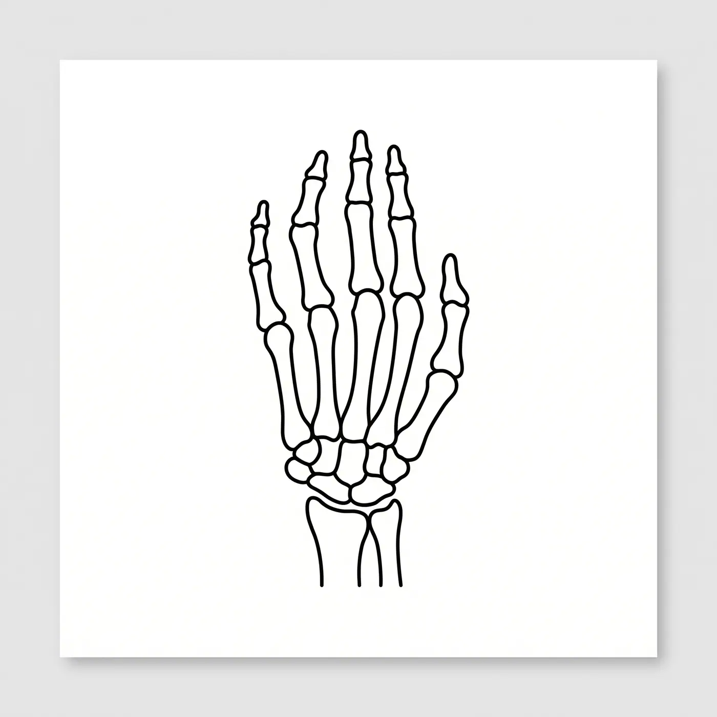 Fineline Skeleton Hand