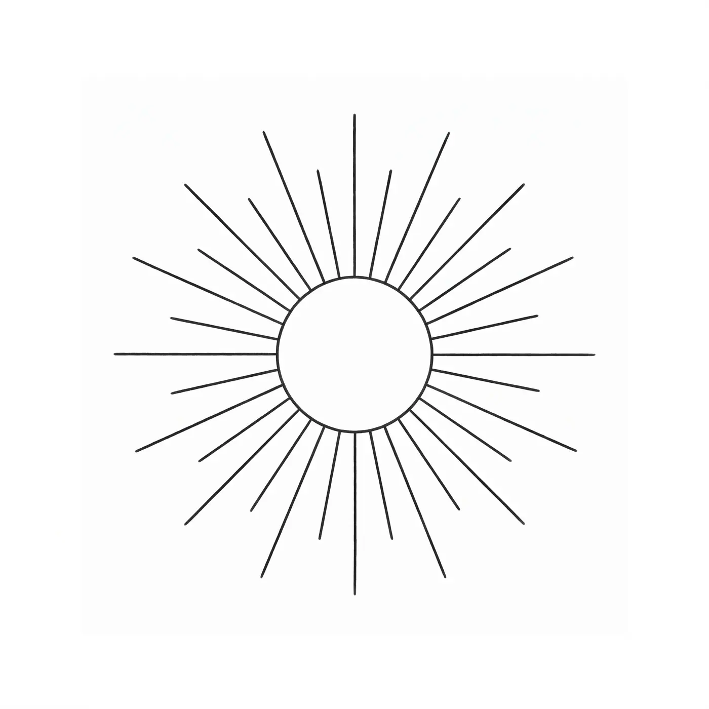 Fineline Sun With Rays