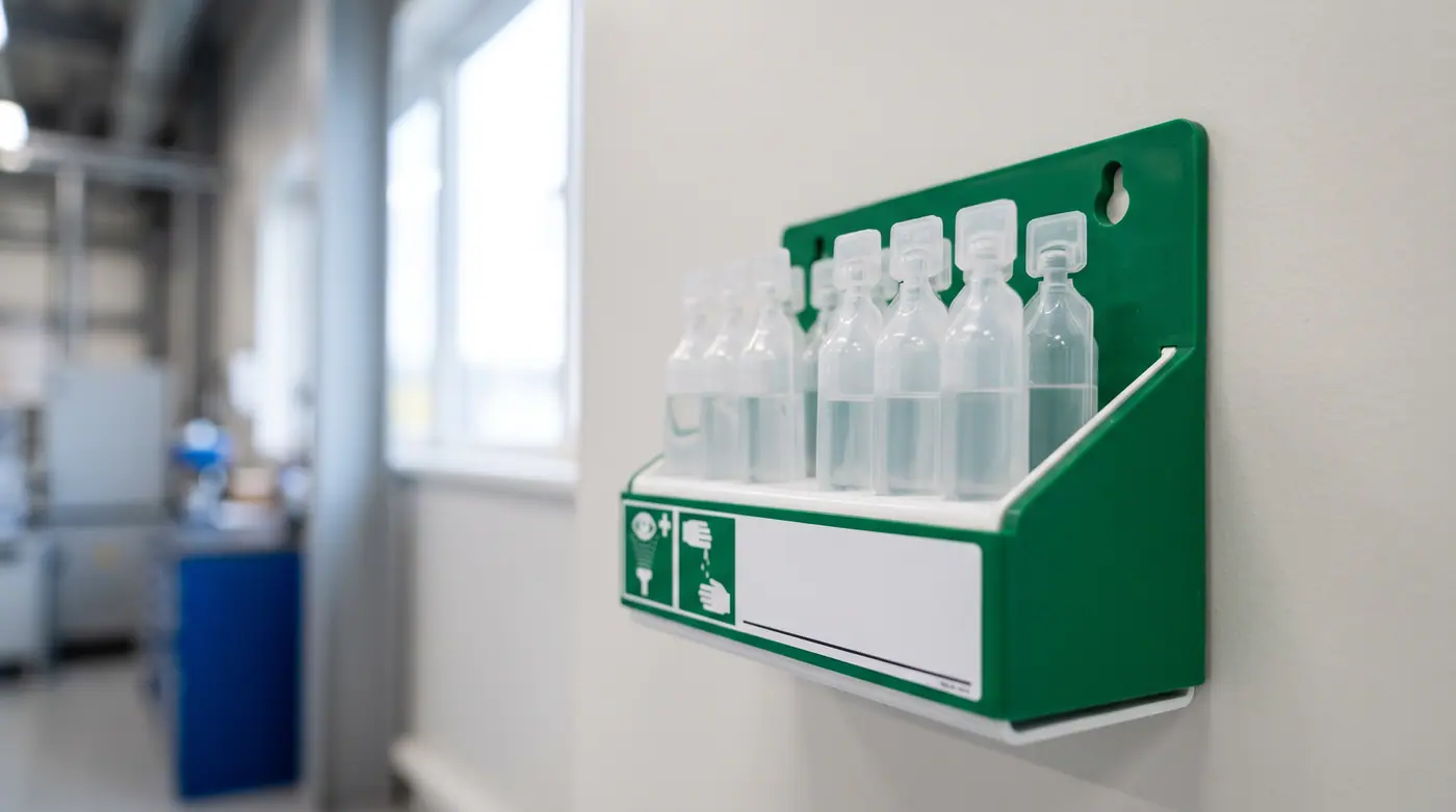 Sterile eye wash pods wall station first aid workplace safety