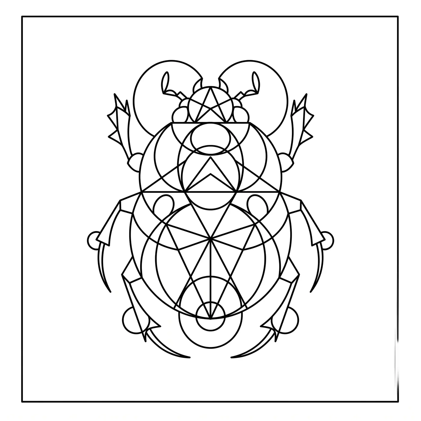Geometric Beetle Scarab