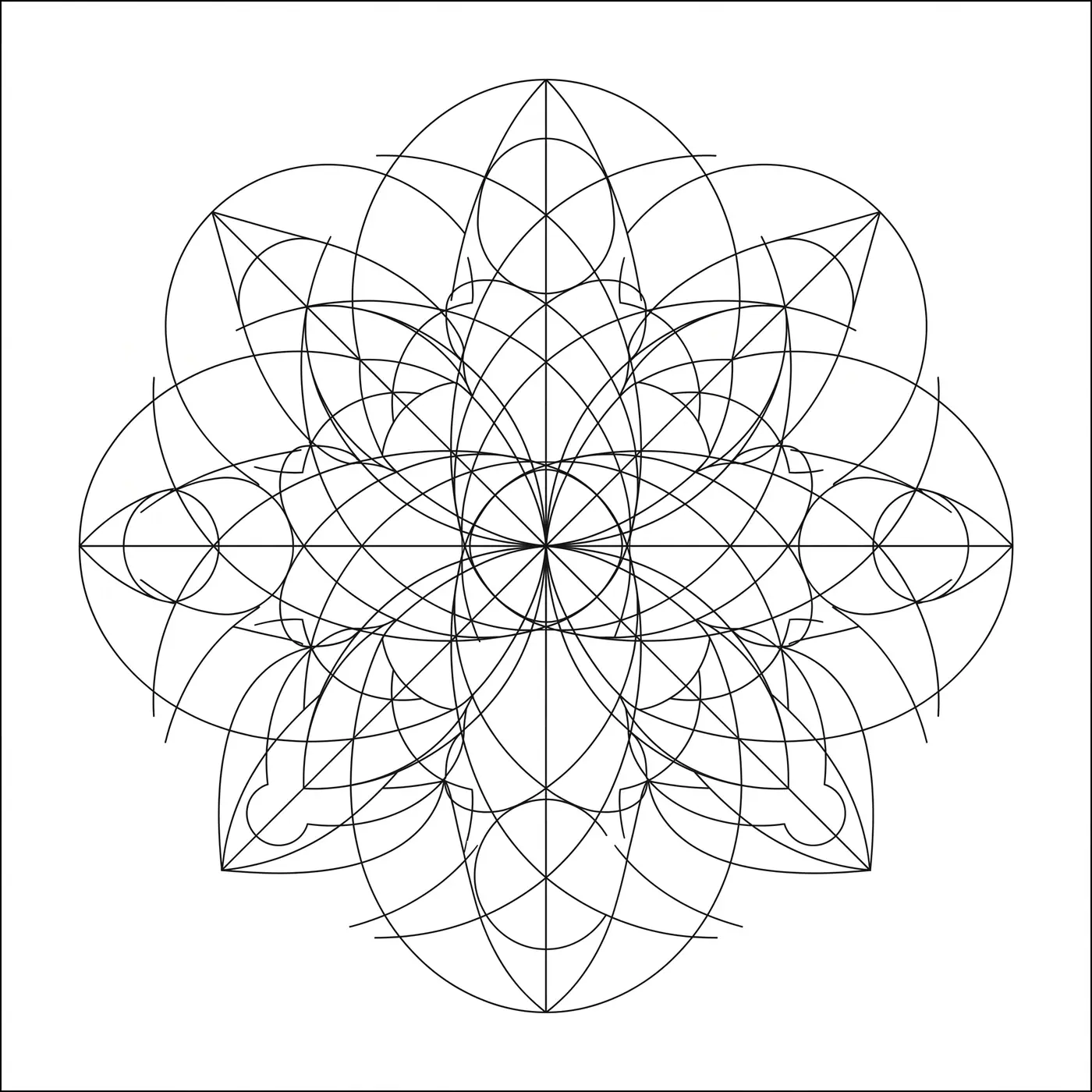Geometric Lotus Flower