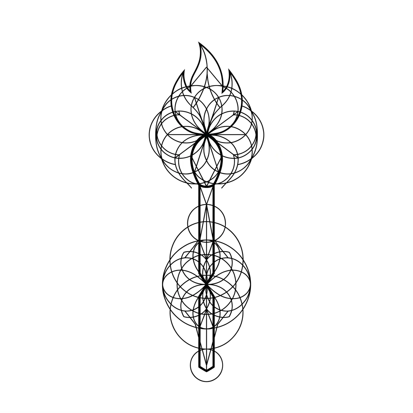 Geometric Matchstick Burning
