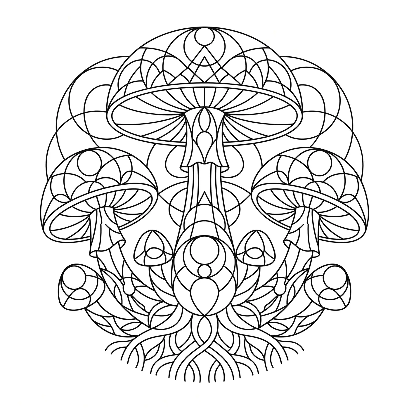 Geometric Mushroom Cluster