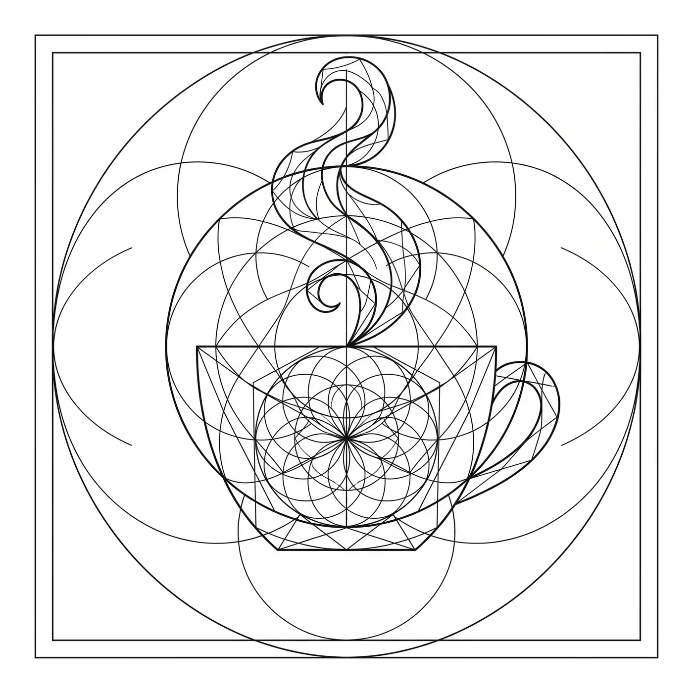 Geometric Teacup With Steam