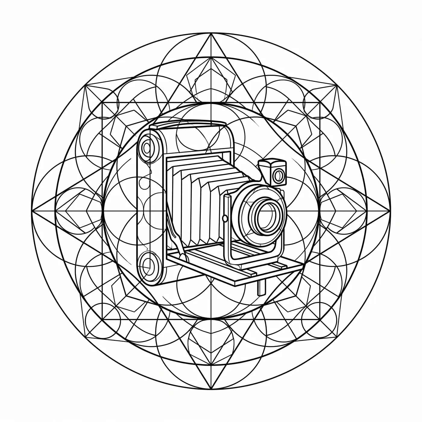 Geometric Vintage Camera