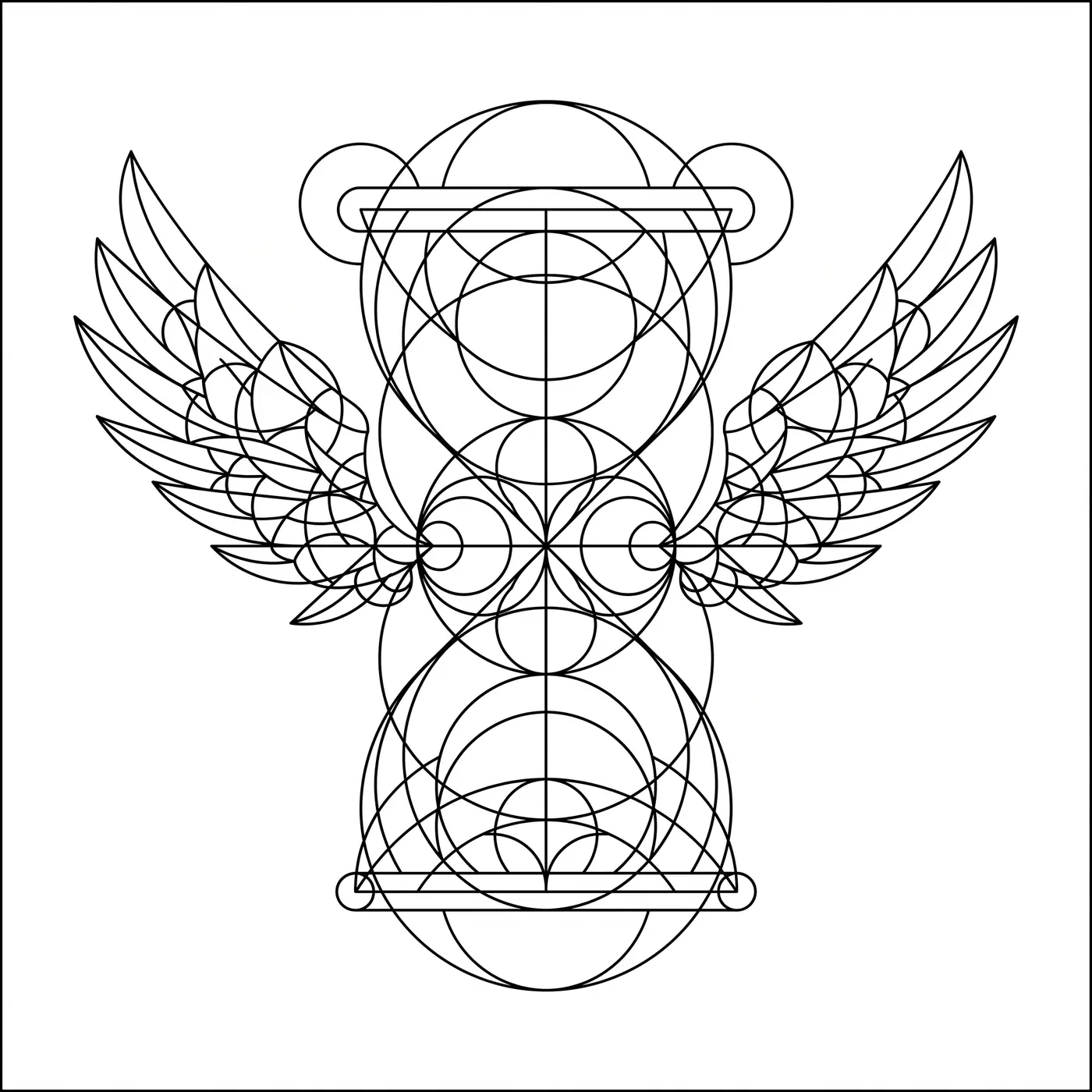 Geometric Winged Hourglass