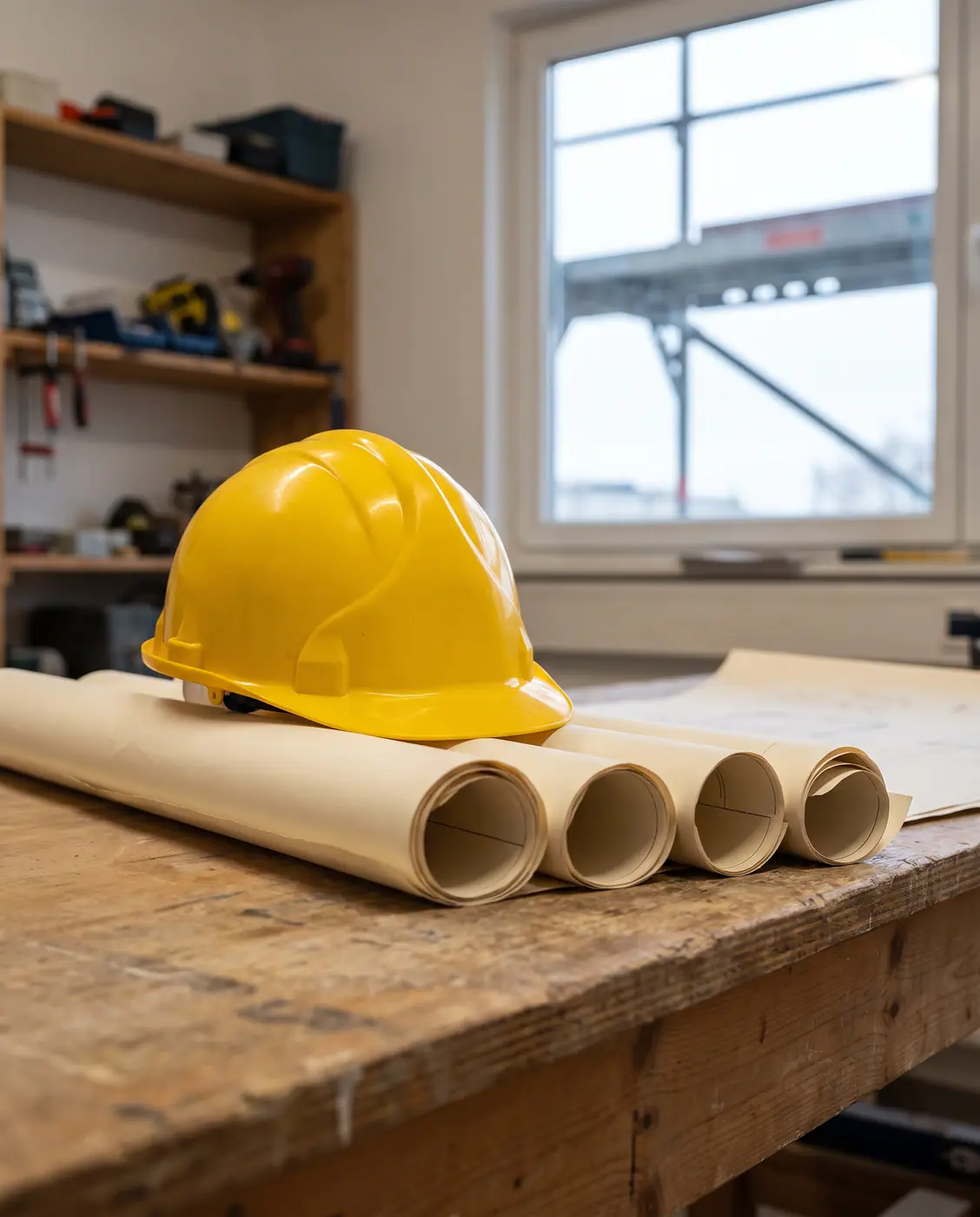 Safety helmet construction blueprints industrial hard hat workplace