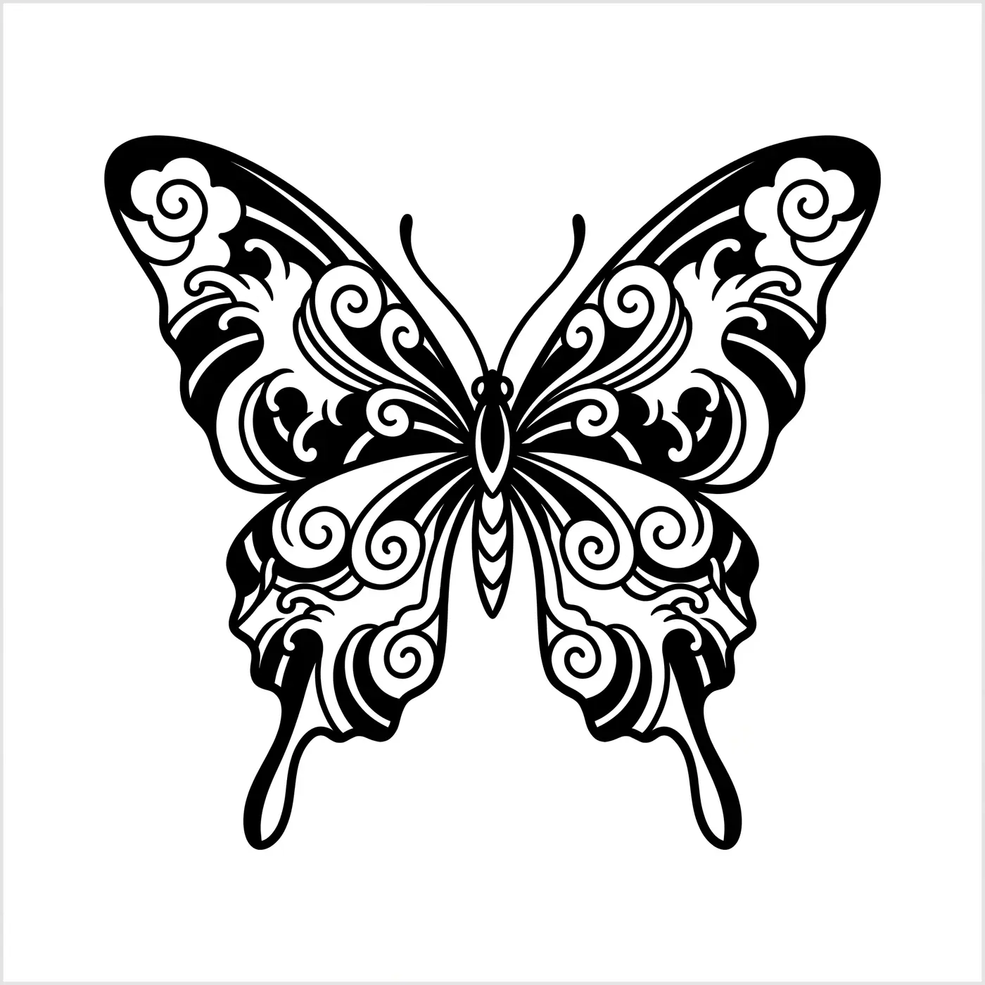 Japanese Butterfly Symmetrical