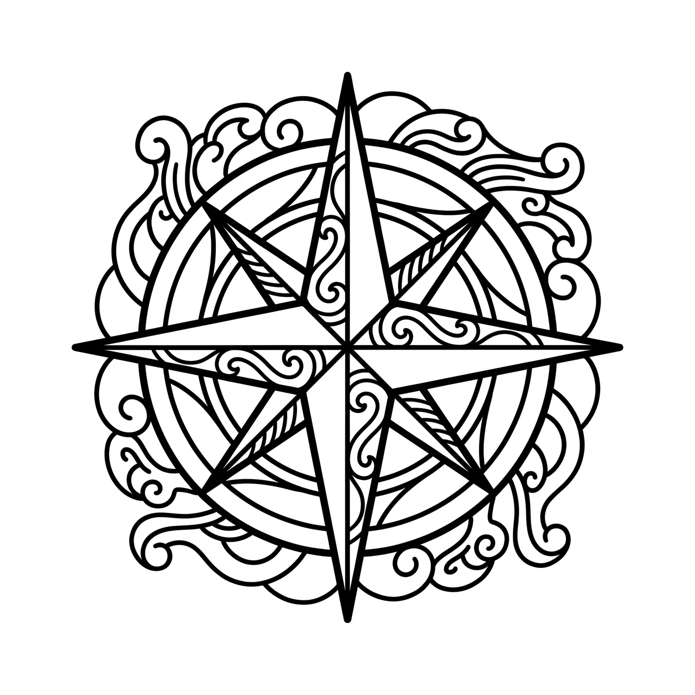 Japanese Compass Rose