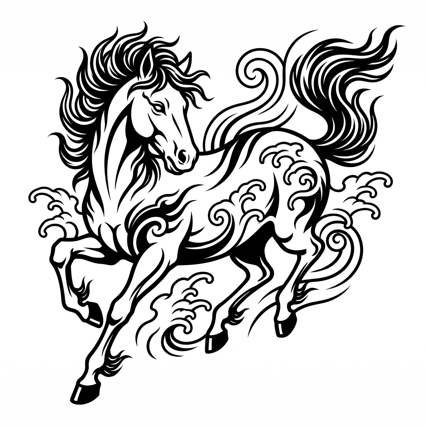 Japanese Running Horse
