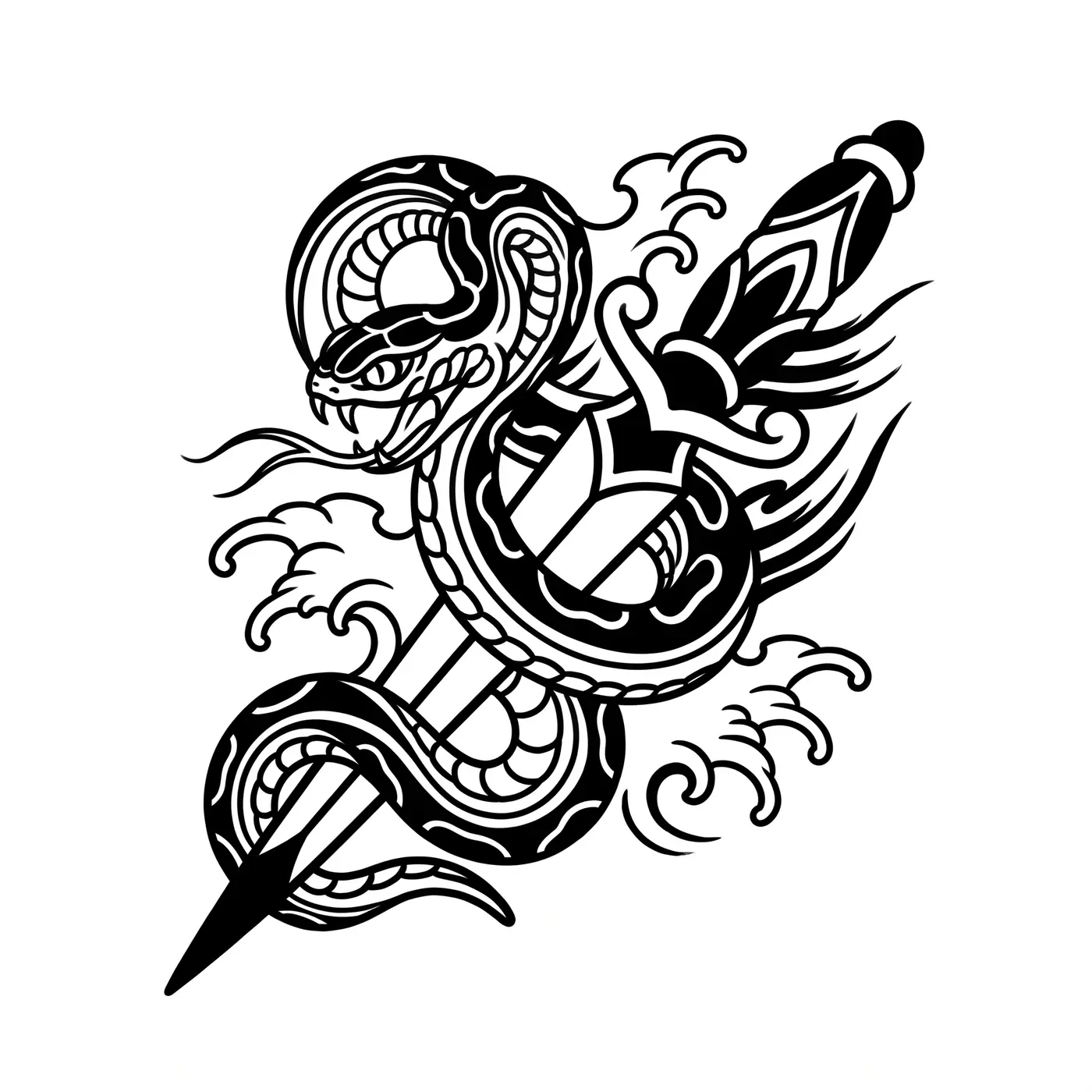 Japanese Snake And Dagger