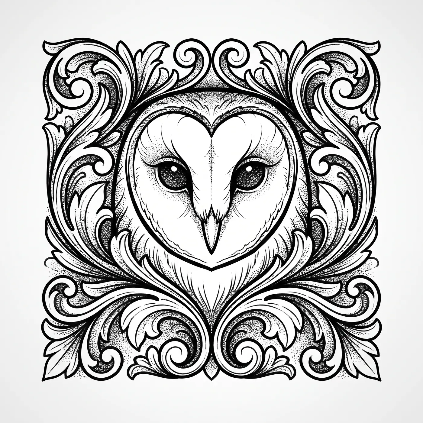Neotrad Barn Owl Face