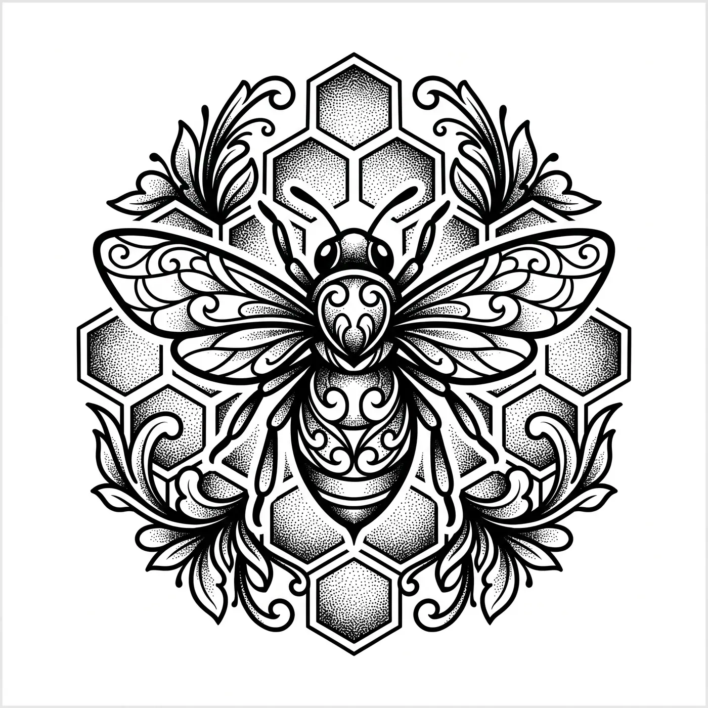 Neotrad Bee With Honeycomb