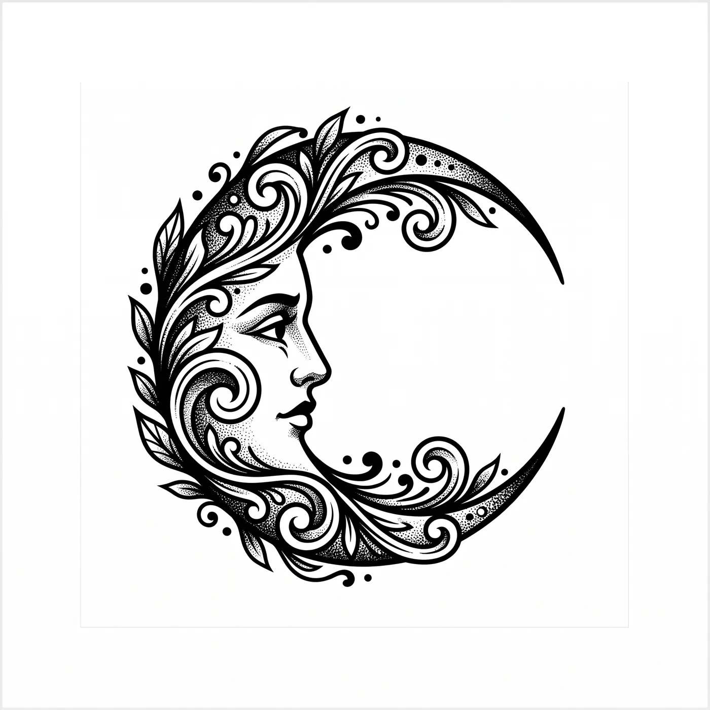 Neotrad Crescent Moon Face