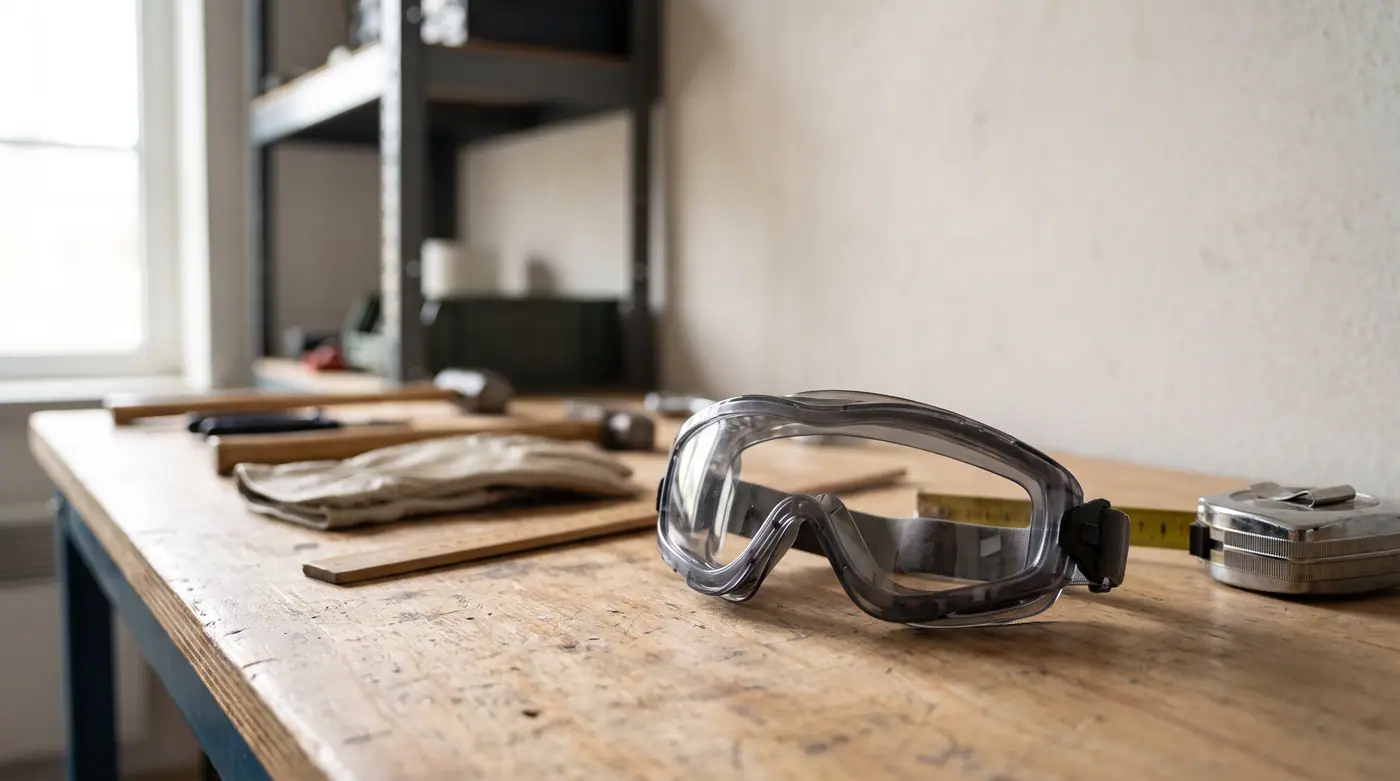 Safety goggles over-spectacles workbench eye protection