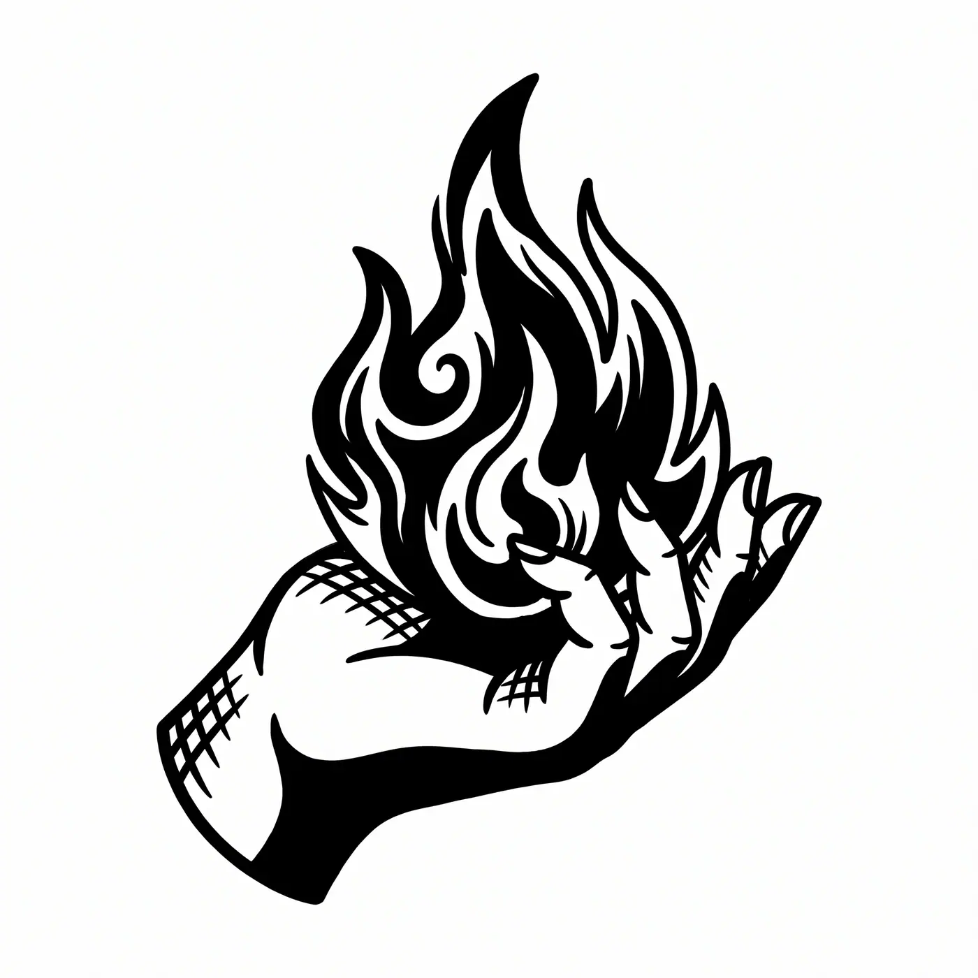 Traditional Hand Holding Flame