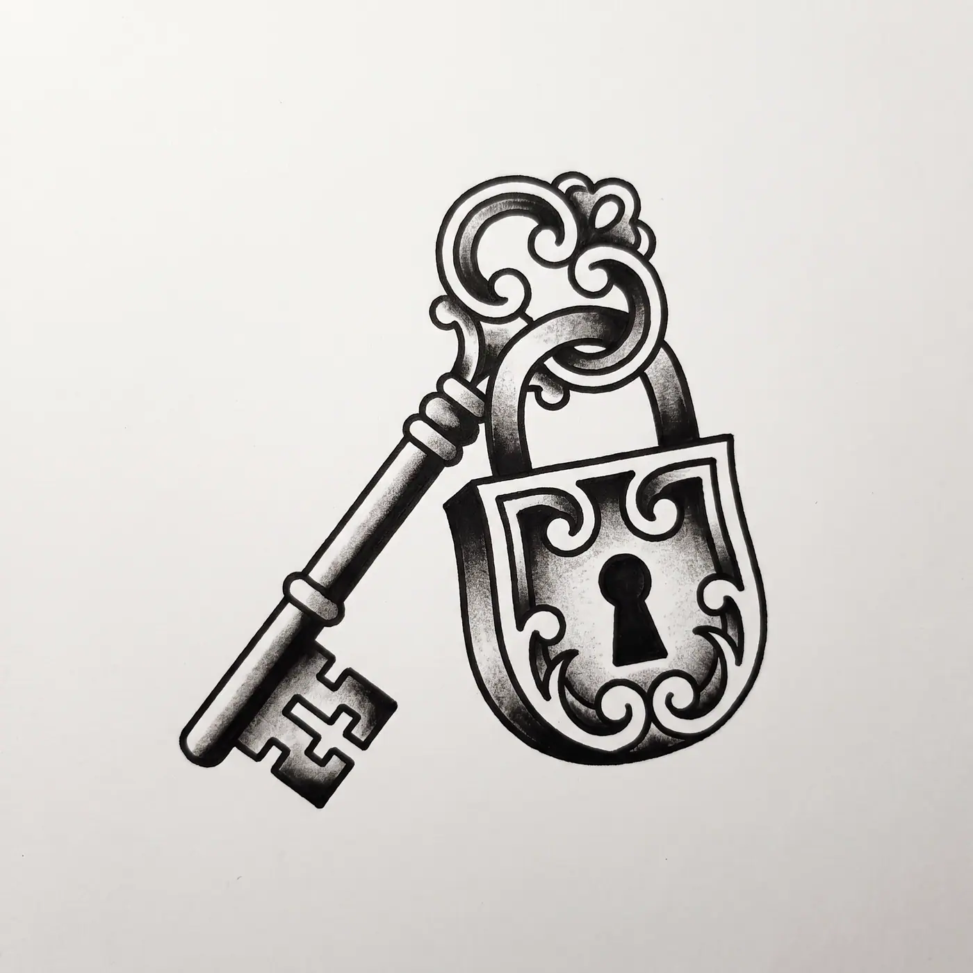 Traditional Key And Lock