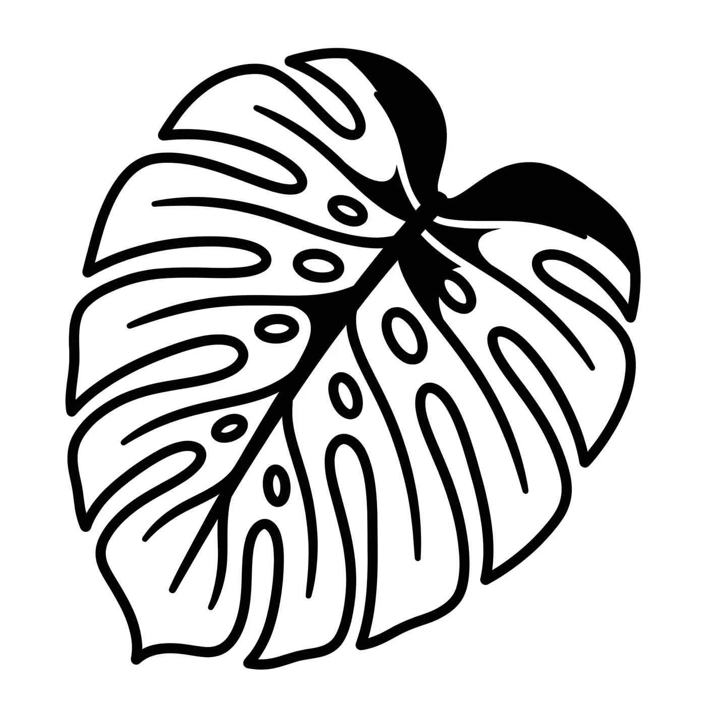 Traditional Monstera Leaf