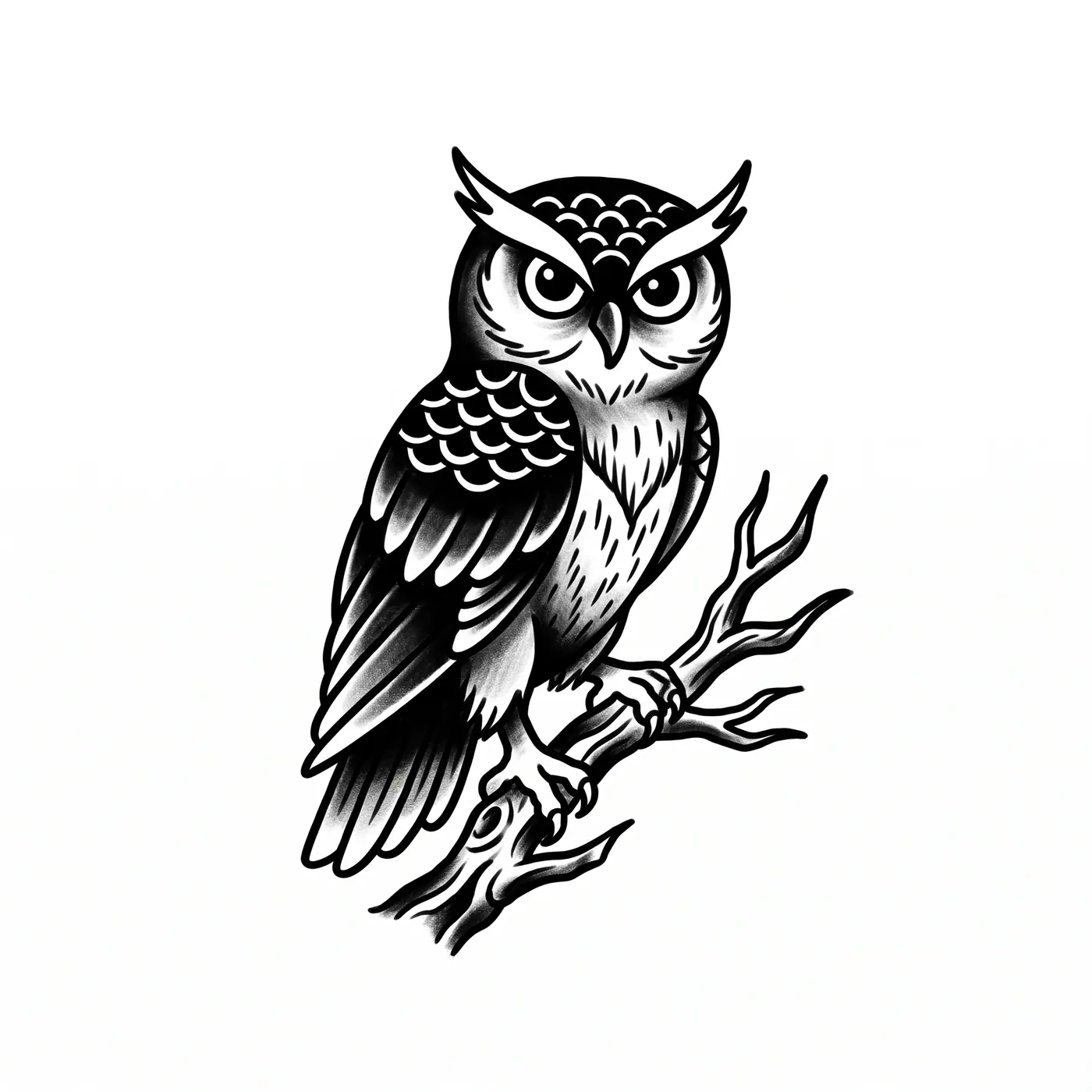 Traditional Owl Perched