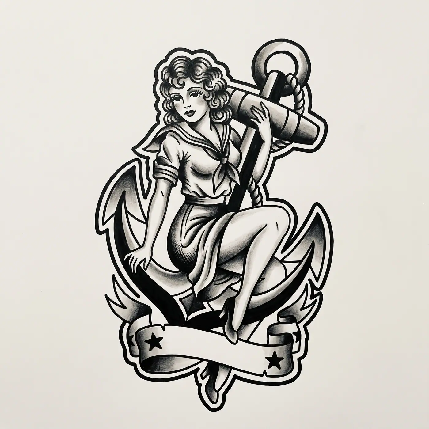 Traditional Pin Up Anchor
